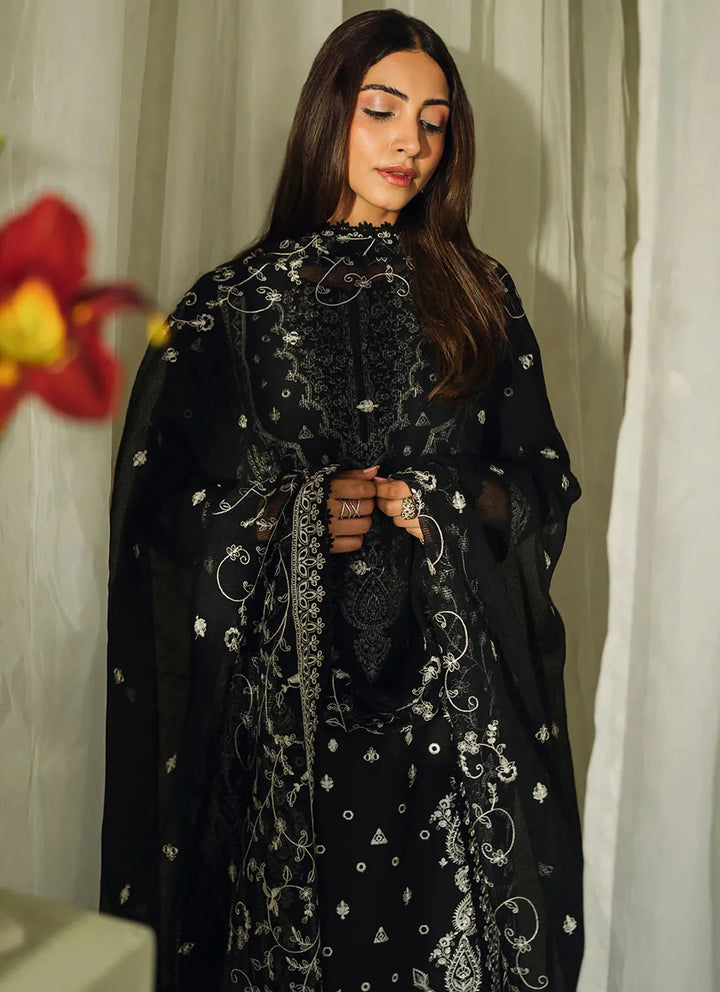Neeshay Monochrome Embroidered Lawn Suit Unstitched 3 Piece NSH24M Elysian - Summer Collection