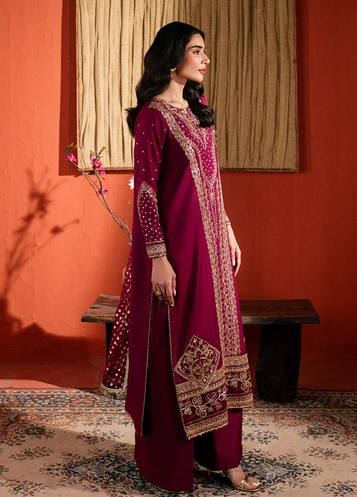 Neeshay Pret Embroidered Raw Silk 3 Piece Suit RS-01
