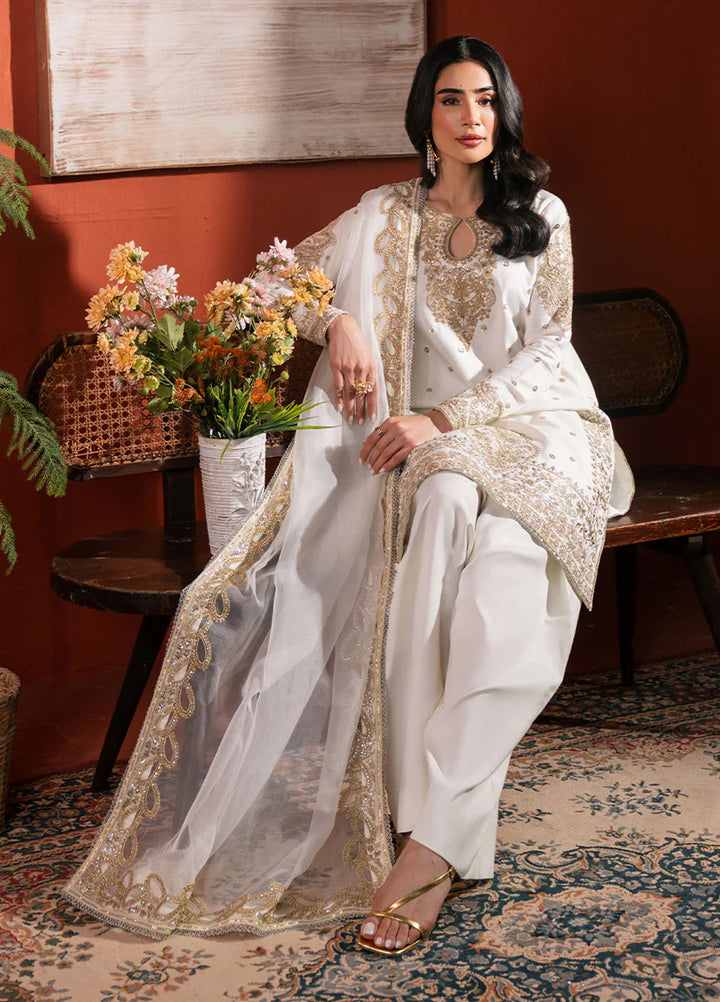 Neeshay Pret Embroidered Raw Silk 3 Piece Suit RS-02