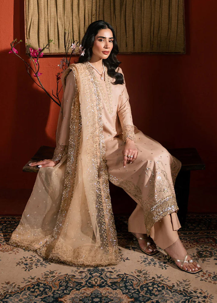 Neeshay Pret Embroidered Raw Silk 3 Piece Suit RS-05