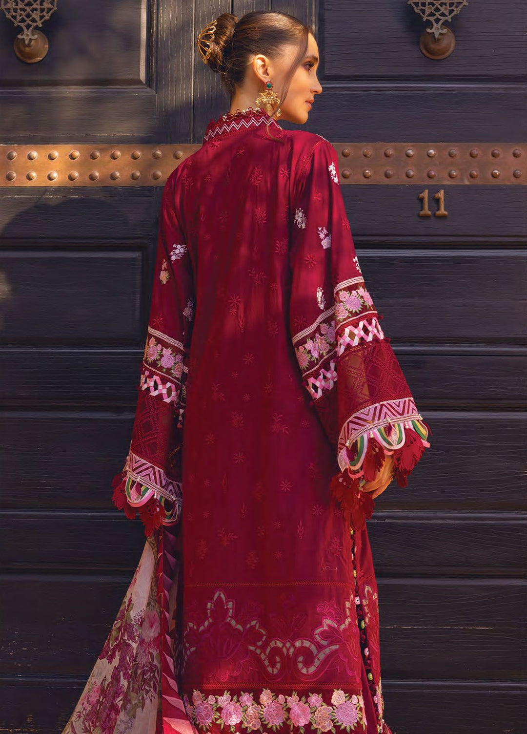 Neroli By Annus Abrar Embroidered Lawn Suit Unstitched 3 Piece ABR24NL AA-NLL24-08 - Luxury Summer Collection