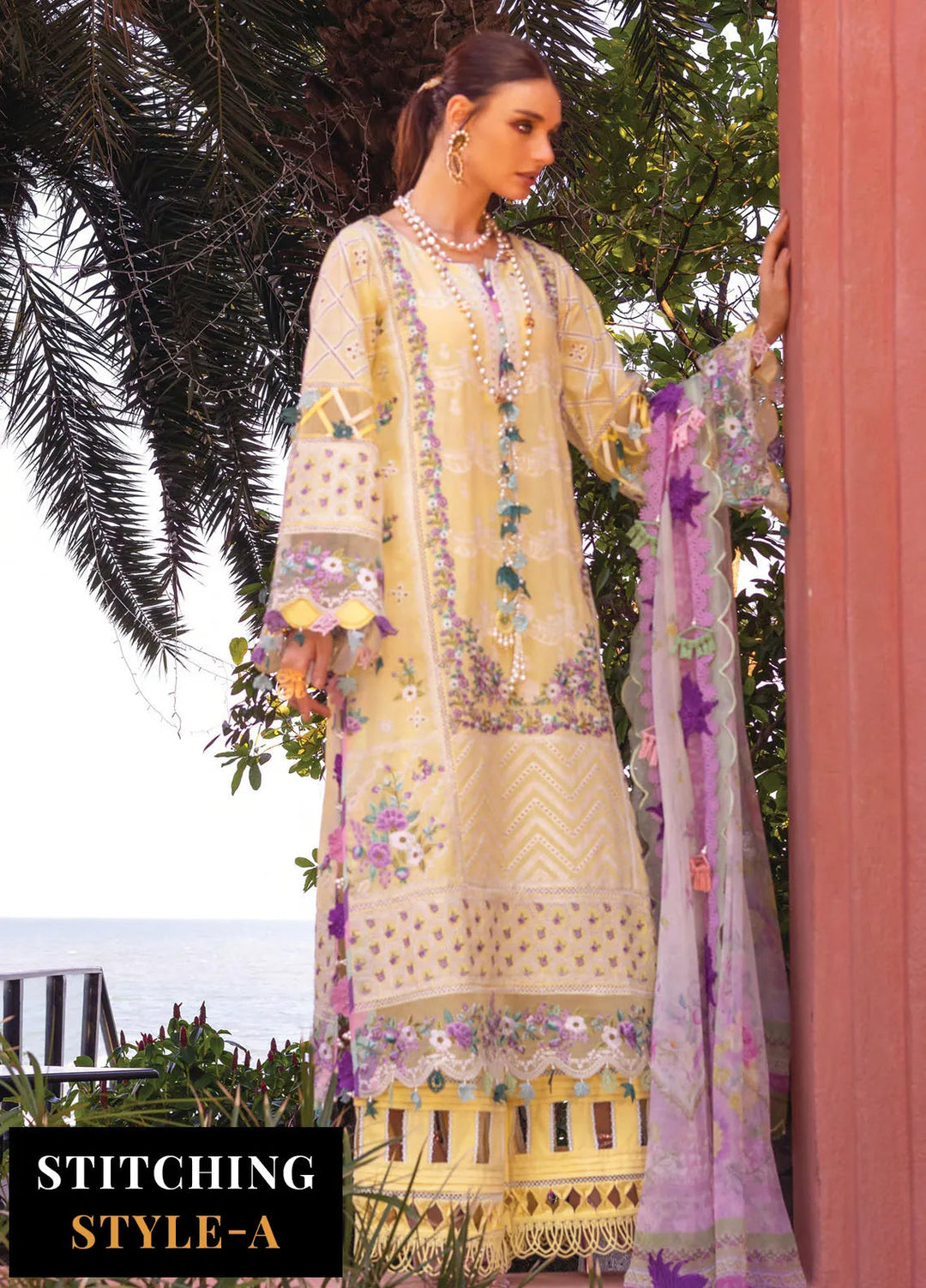 Neroli By Annus Abrar Embroidered Lawn Unstitched Suit 3 Piece ABR24NL AA-NLL24-10 - Luxury Summer Collection