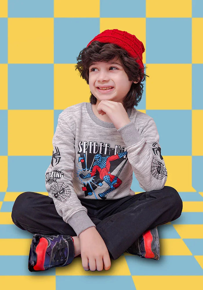 Ochre RTW Printed Terry Sweatshirt Boys 1 Piece OKB-261 - Winter Collection