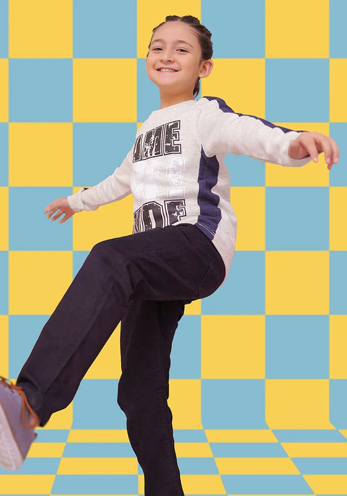 Ochre RTW Printed Fleece Sweatshirt Girls 1 Piece OKB-264 - Winter Collection