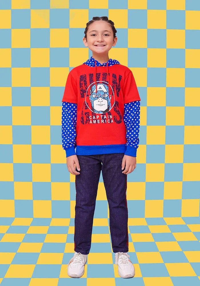 Ochre RTW Printed Fleece Hoodie Girls 1 Piece OKB-253 - Winter Collection