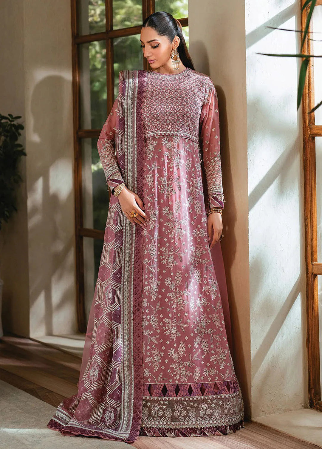 Niran by Xenia Embroidered Chiffon Suits Unstitched 3 Piece XE25LU D-06 Lumina - Formals Collection