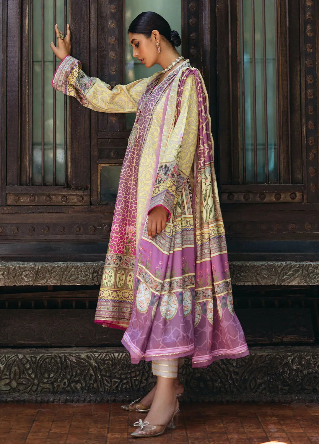 Nirvana By Mushq Embroidered Raw Silk Suit Unstitched 3 Piece MQ24N MPS-08 Mauveine - Fesrive Collection