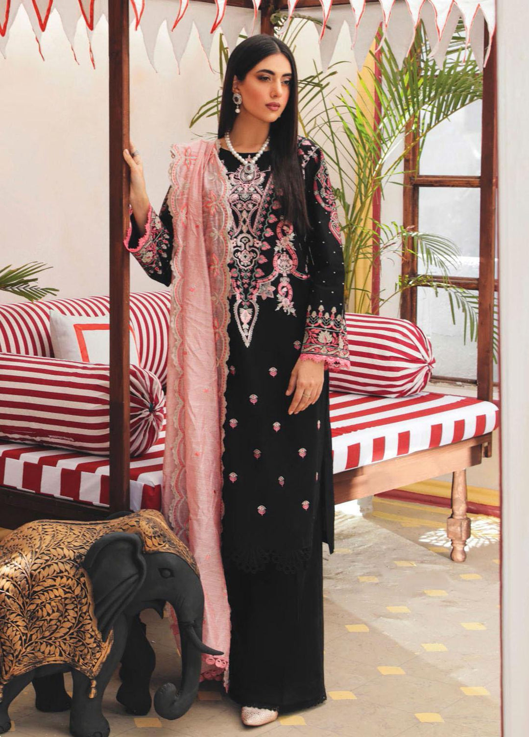 Nissa by RajBari Embroidered Jacquard Suits Unstitched 3 Piece RB22F 09 - Festive Collection