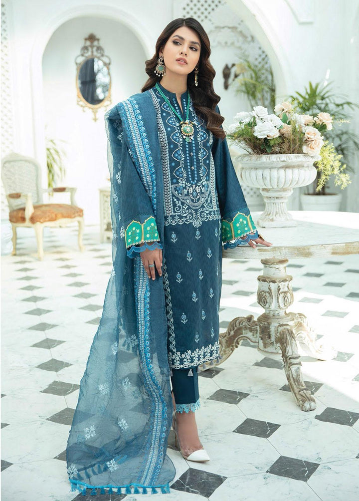 Nissa by RajBari Embroidered Jacquard Suits Unstitched 3 Piece RB22N 01 - Spring / Summer Collection