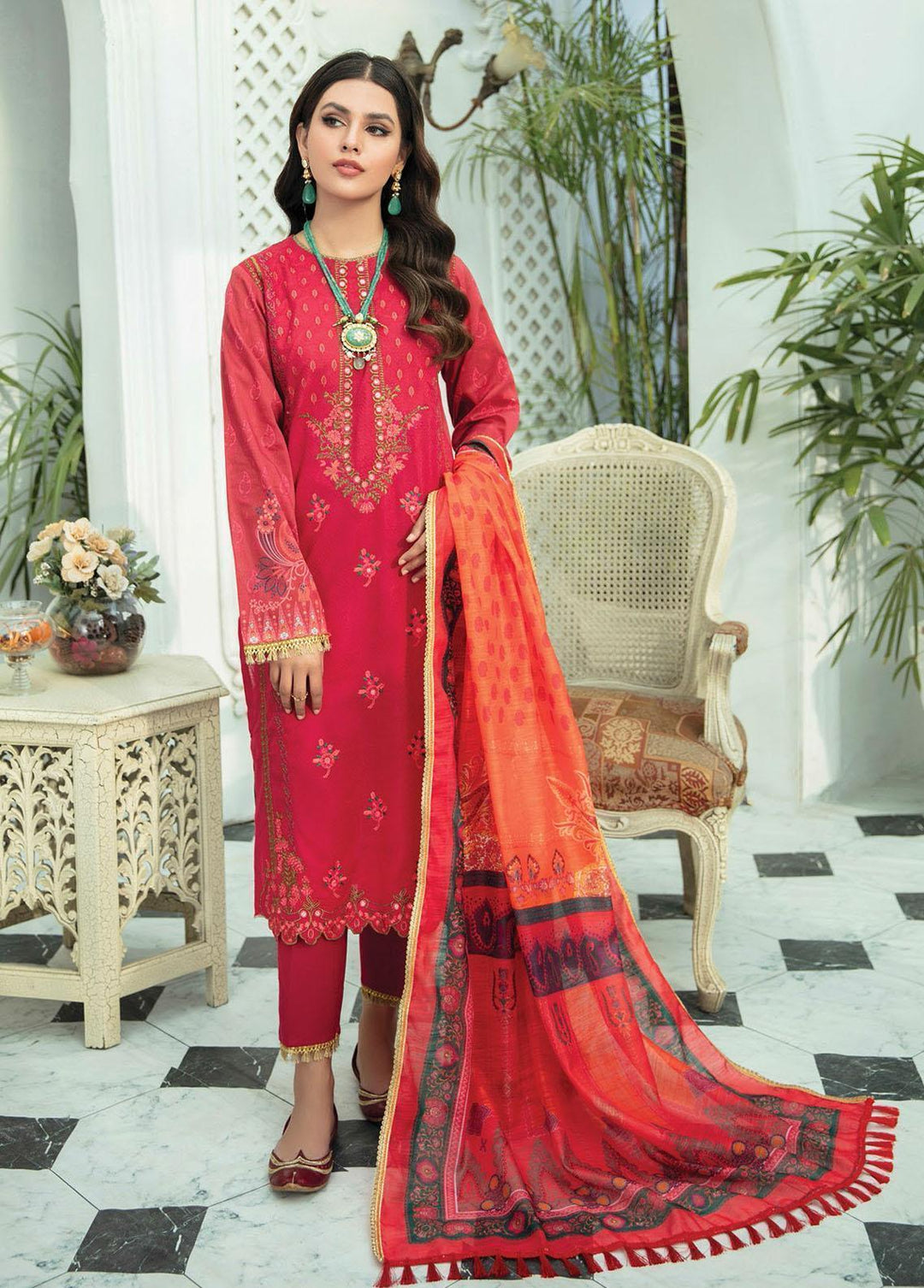 Nissa by RajBari Embroidered Jacquard Suits Unstitched 3 Piece RB22N 11 - Spring / Summer Collection