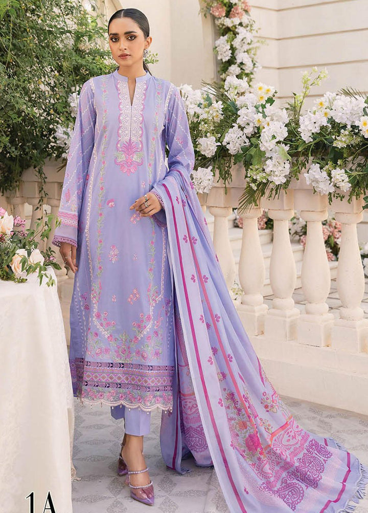 Nissa By RajBari Embroidered Lawn Suits Unstitched 3 Piece RB23NS D1-A - Summer Collection