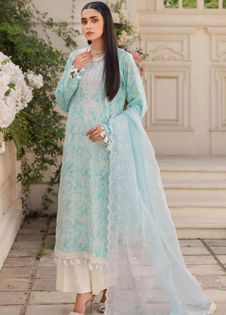 Nissa By RajBari Embroidered Lawn Suits Unstitched 3 Piece RB23NS D4-A - Summer Collection