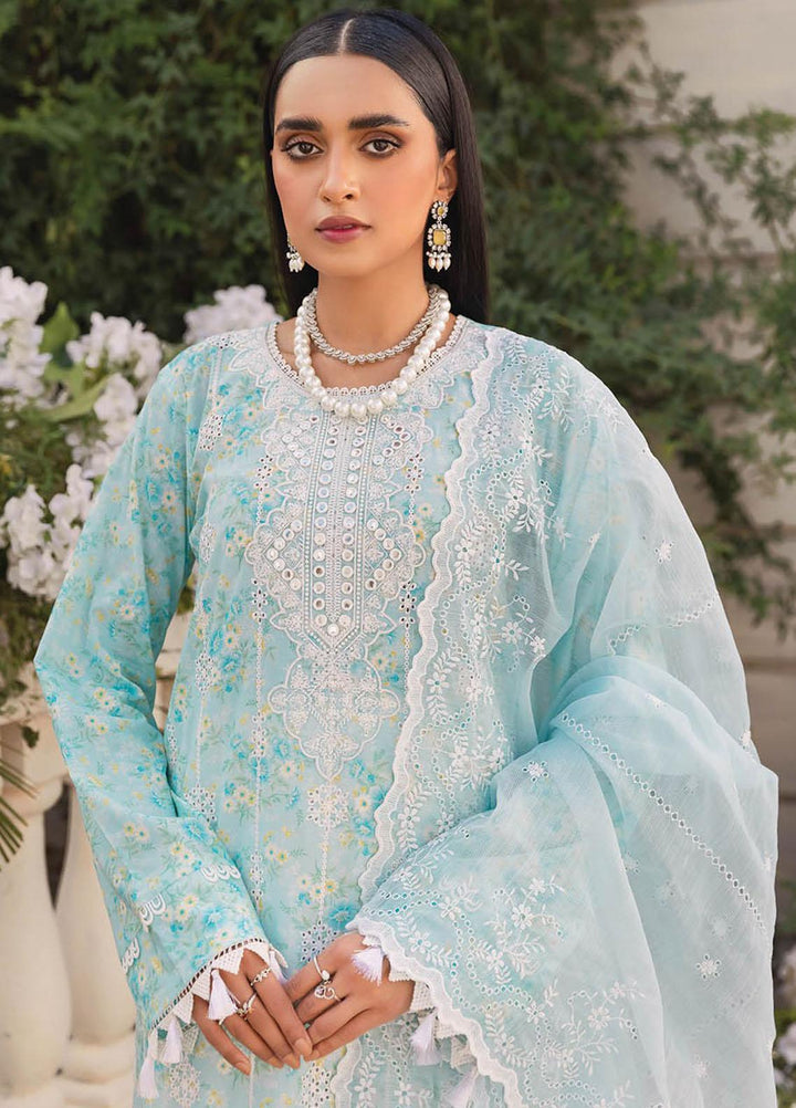 Nissa By RajBari Embroidered Lawn Suits Unstitched 3 Piece RB23NS D4-A - Summer Collection