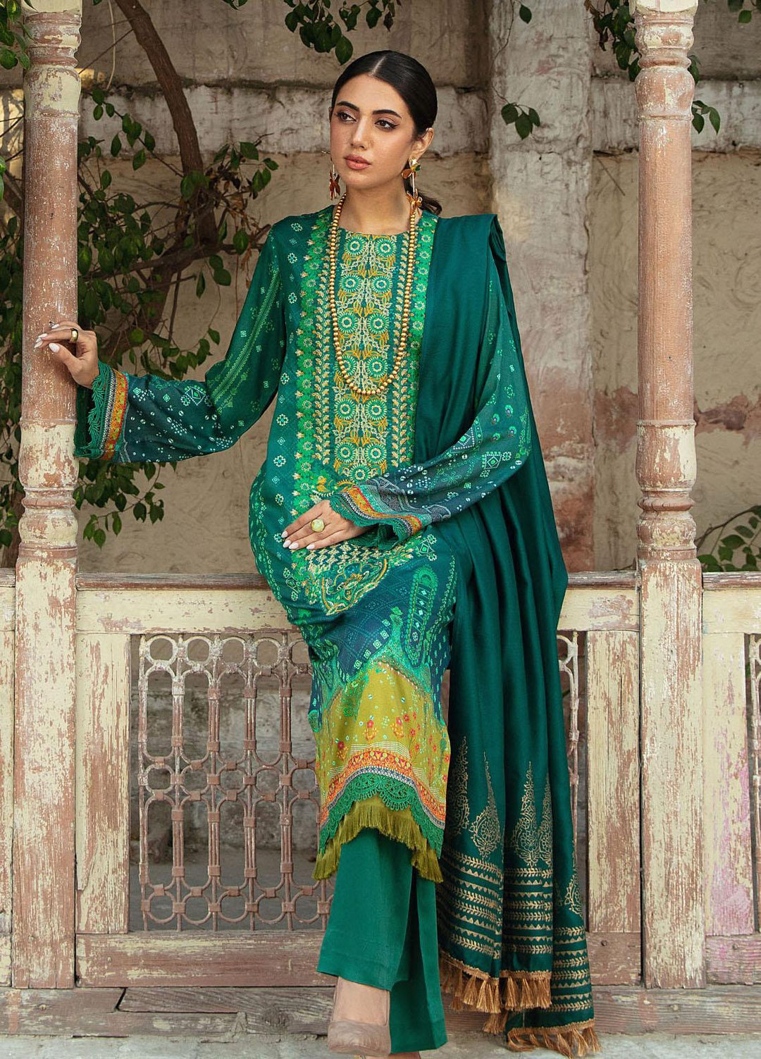 Nissa By RajBari Embroidered Corduroy Suits Unstitched 3 Piece RB23NW 6A - Winter Collection