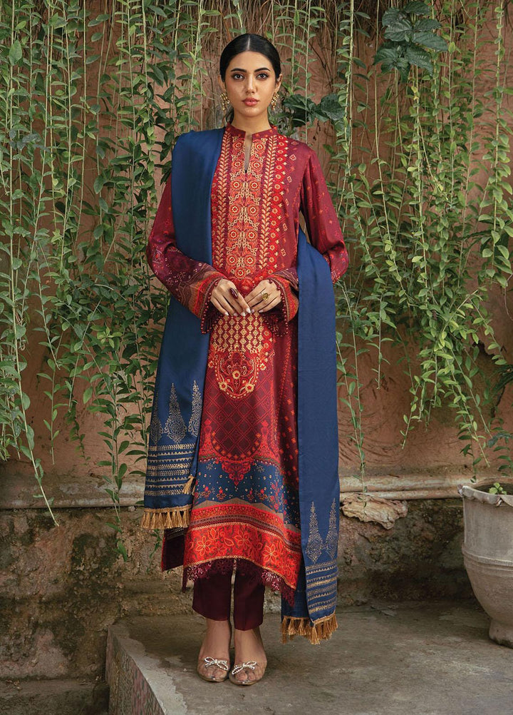 Nissa By RajBari Embroidered Corduroy Suits Unstitched 3 Piece RB23NW 6B - Winter Collection