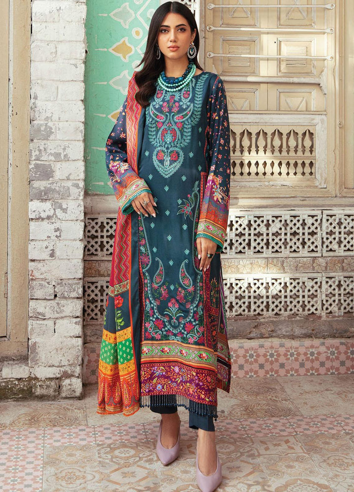 Nissa By Rajbari Embroidered Corduroy Suits Unstitched 3 Piece RB22NW 4B - Winter Collection