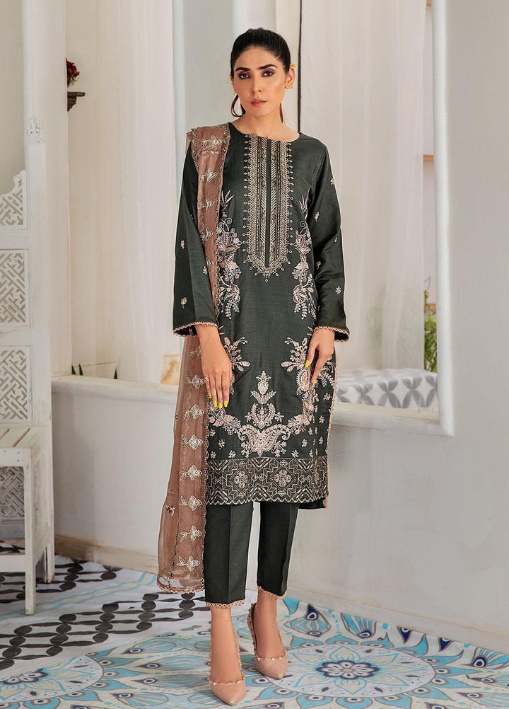 Noir By Humdum Embroidered Linen Suits Unstitched 3 Piece HD22N D-06 - Winter Collection