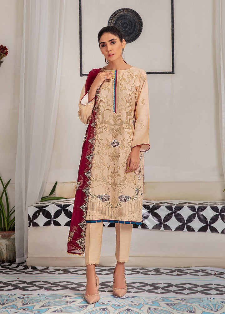 Noir By Humdum Embroidered Linen Suits Unstitched 3 Piece HD22N D-10 - Winter Collection