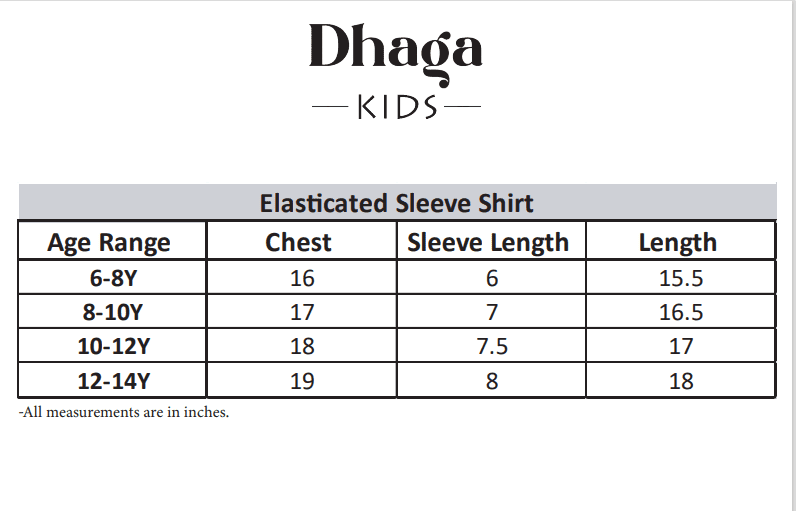 Dhaga Kids Pret Solids Jersy 1 Piece Purple Elasticated Sleeve Shirt DHKIDSDP - Summer Collection