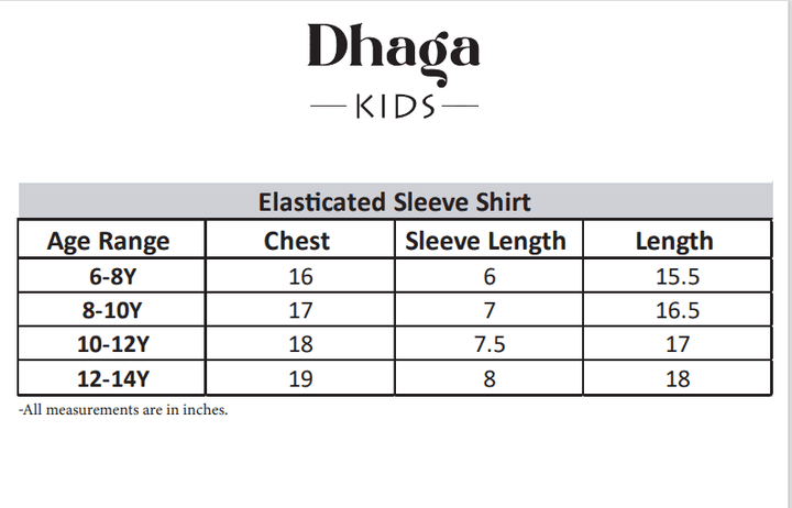 Dhaga Kids Pret Solids Jersy 1 Piece Purple Elasticated Sleeve Shirt DHKIDSDP - Summer Collection