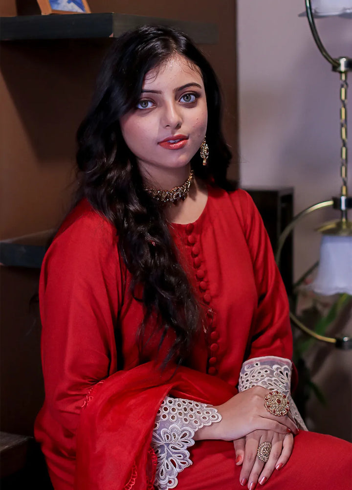 Solid Silk Karandi 3 Piece Suit