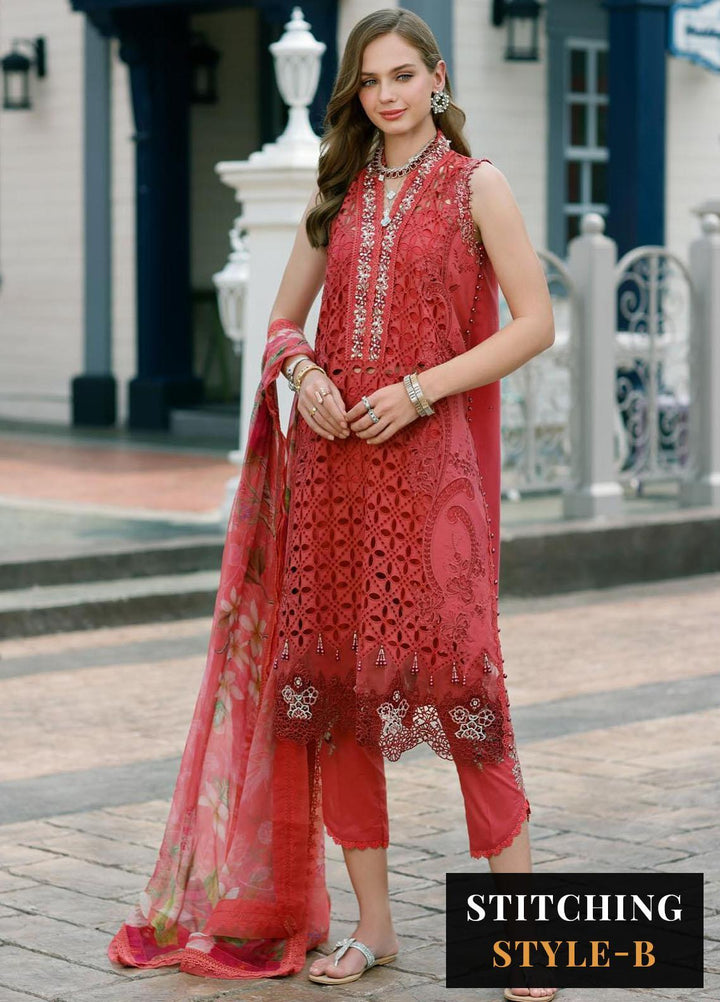 Noor By Saadia Asad Embroidered Lawn Suits Unstitched 3 Piece NSA23ESL D8 Liana - Eid Collection