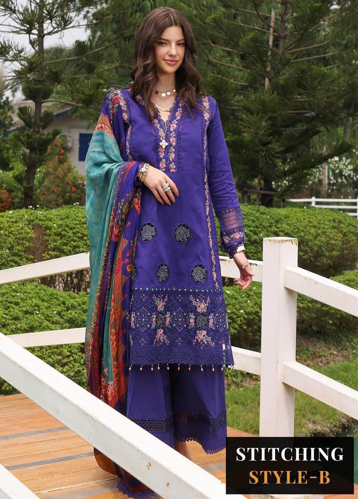 Noor by Saadia Asad Embroidered Lawn Suits Unstitched 3 Piece NSA23EP D8 Alysia - Eid Collection