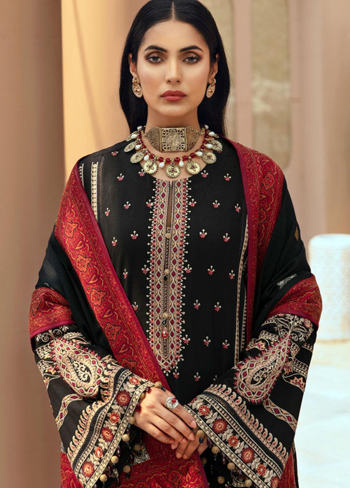 Noor by Saadia Asad Embroidered Linen Suits Unstitched 3 Piece SA21NS D-02 - Winter Collection