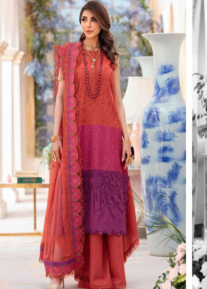 Noor By Saadia Asad Embroidered Lawn Suits Unstitched 3 Piece SA22CK D7-A - Luxury Collection