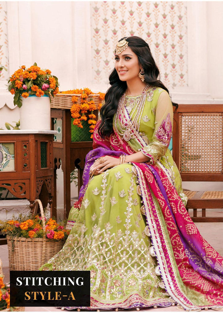 Noor By Saadia Asad Embroidered Net Suits Unstitched 3 Piece NSA22WD D8 Arsia - Wedding Collection