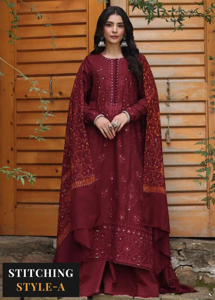 Noor by Saadia Asad Embroidered Suit Unstitched 3 Piece NSA24SW D-1 Saiha - Winter Collection