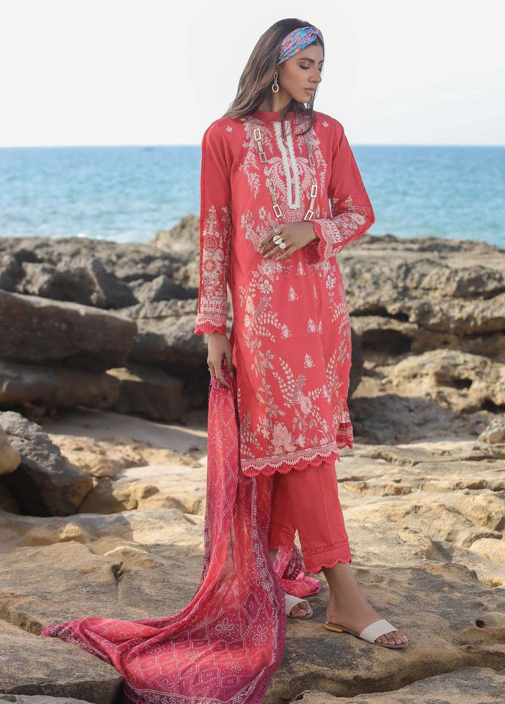 Sahar Printed Lawn Suits Unstitched 3 Piece SHR22NS SL-SS-DP-006-A - Summer Collection