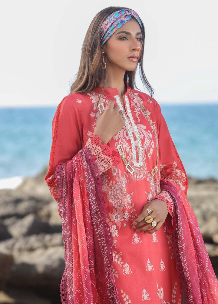 Sahar Printed Lawn Suits Unstitched 3 Piece SHR22NS SL-SS-DP-006-A - Summer Collection