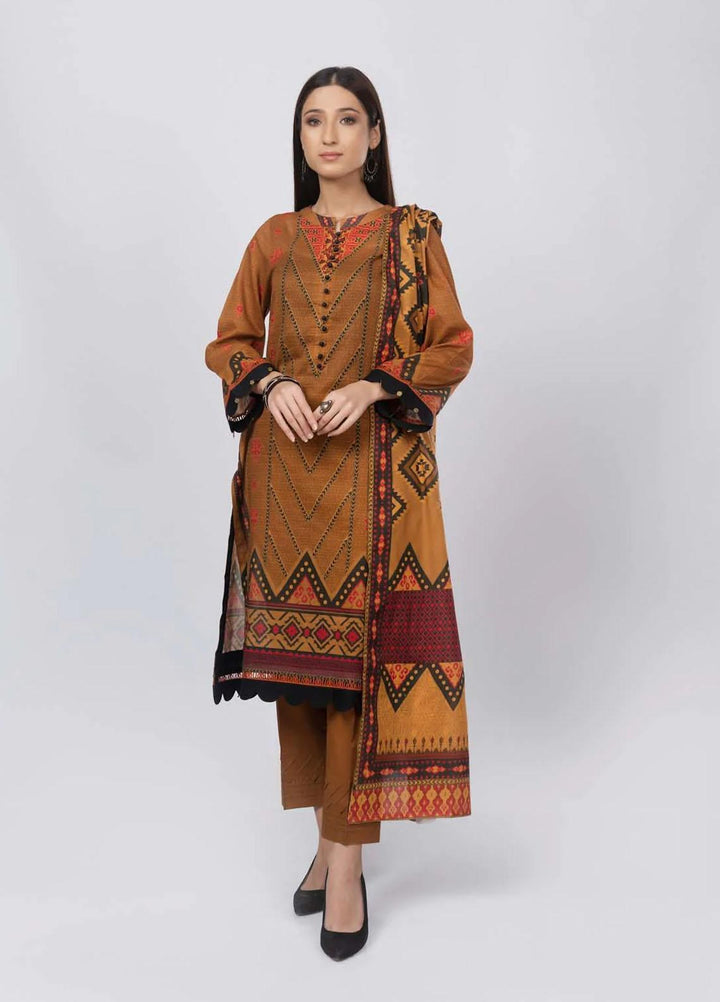 Sahar Printed Lawn Suits Unstitched 3 Piece SHR22NS-2 ETHNIC FLARE (SL-SS-DP-012-A) - Summer Collection