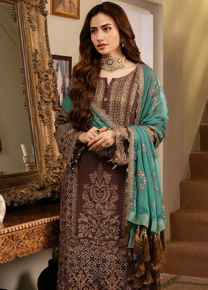 Noor Jahan By Imrozia Embroidered Chiffon Suit Unstitched 3 Piece IMP24NJ I-199 Khawab - Luxury Collection