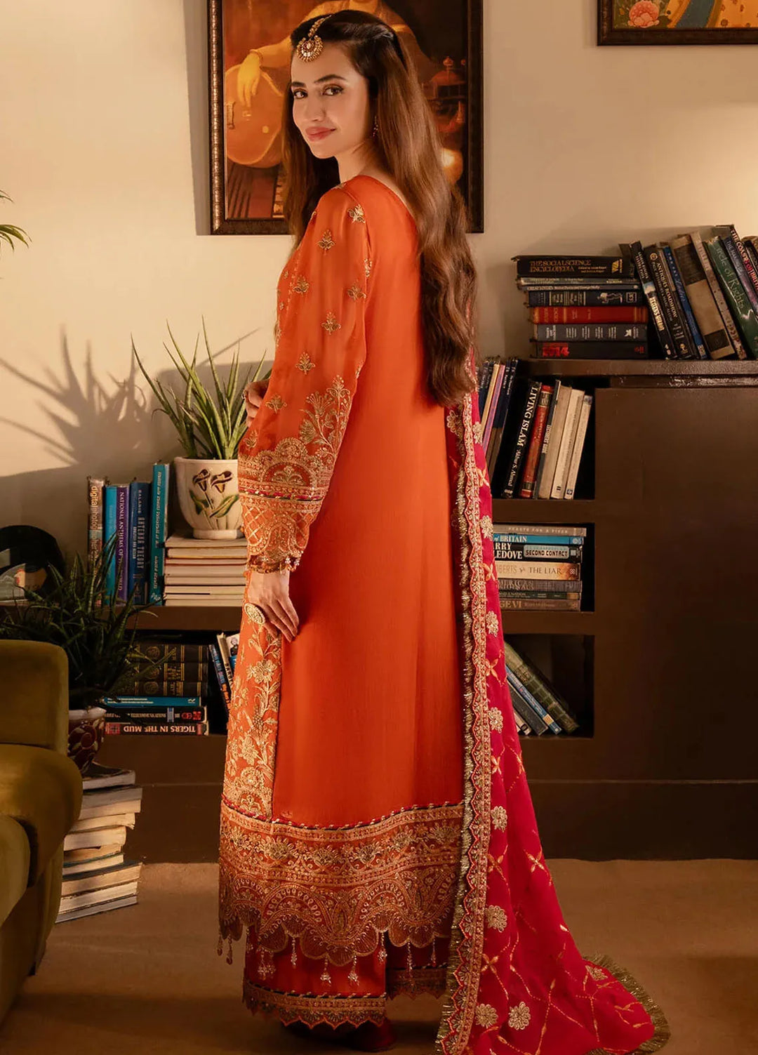 Noor Jahan By Imrozia Embroidered Chiffon Suit Unstitched 3 Piece IMP24NJ I-203 Gul - Luxury Collection