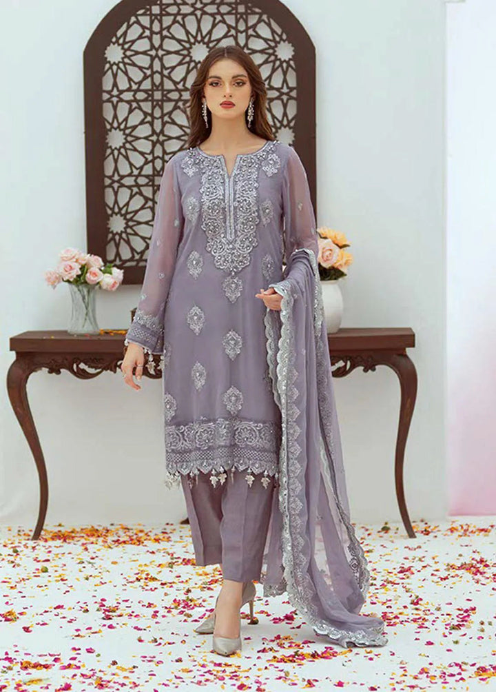 Noor Jahan by Noorma Kaamal Embroidered Chiffon Unstitched Suit 3 Piece NK22NJ NK-C04 - Luxury Collection