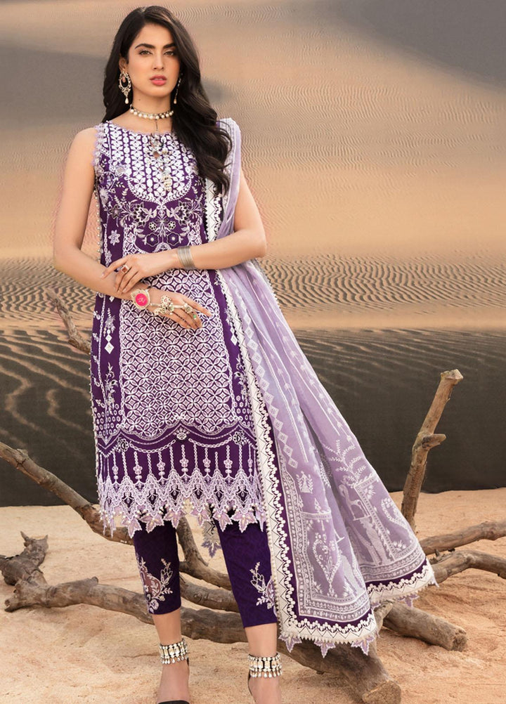 Noor by Saadia Asad Embroidered Lawn Suits Unstitched 3 Piece SA21NL 11A - Luxury Collection