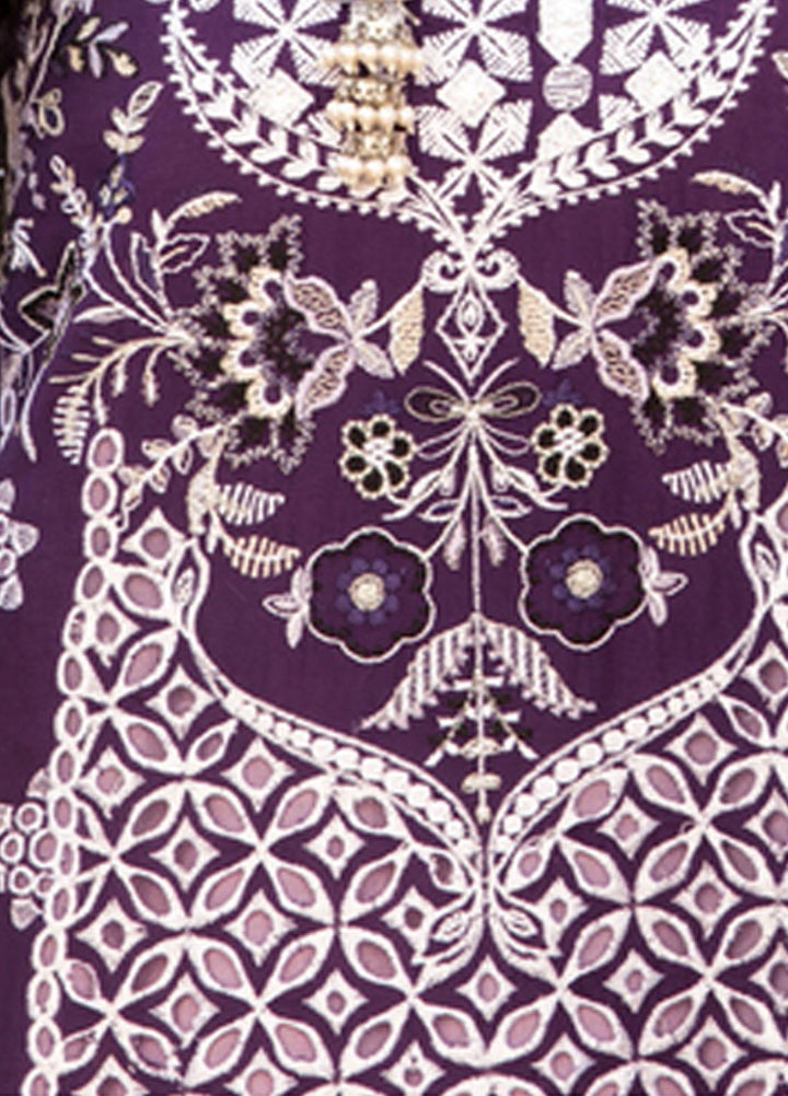 Noor by Saadia Asad Embroidered Lawn Suits Unstitched 3 Piece SA21NL 11A - Luxury Collection