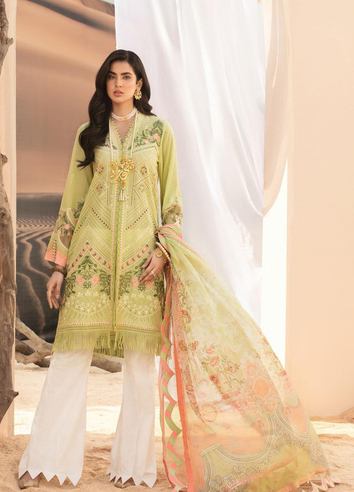 Noor by Saadia Asad Embroidered Lawn Suits Unstitched 3 Piece SA21NL 1A - Luxury Collection