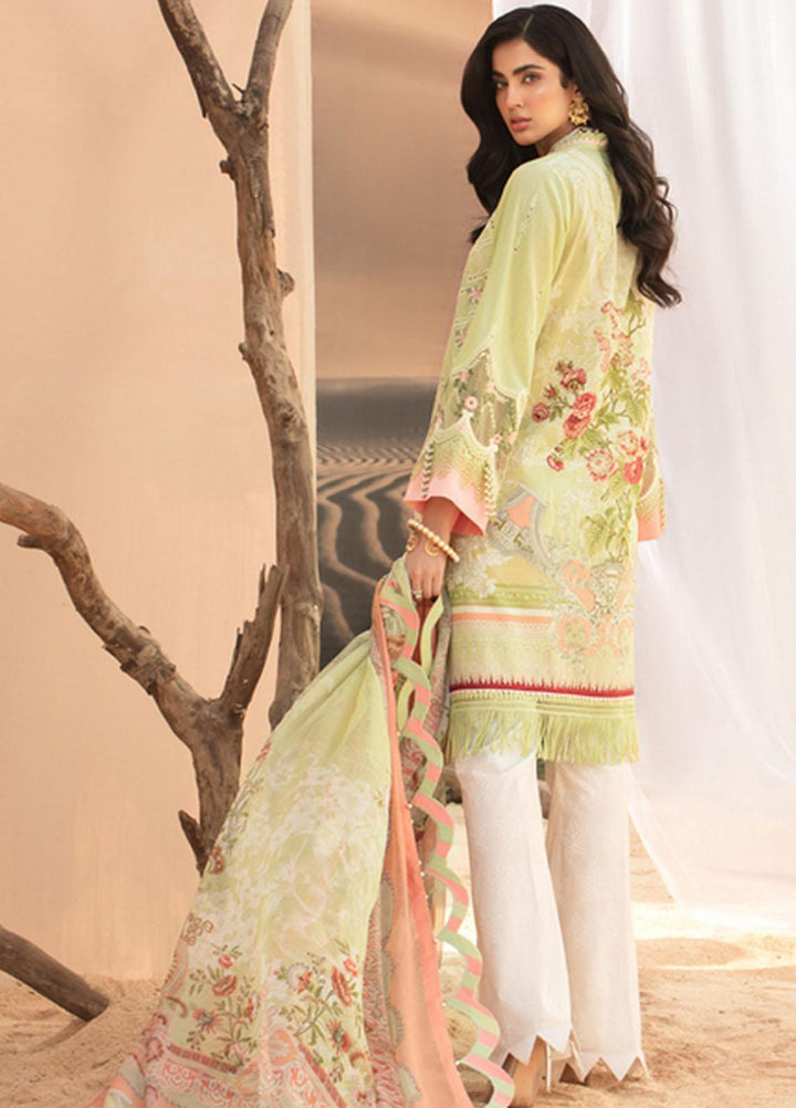 Noor by Saadia Asad Embroidered Lawn Suits Unstitched 3 Piece SA21NL 1A - Luxury Collection