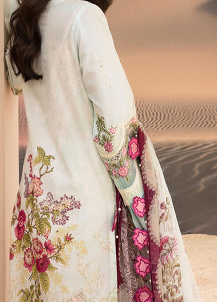 Noor by Saadia Asad Embroidered Lawn Suits Unstitched 3 Piece SA21NL 1B - Luxury Collection