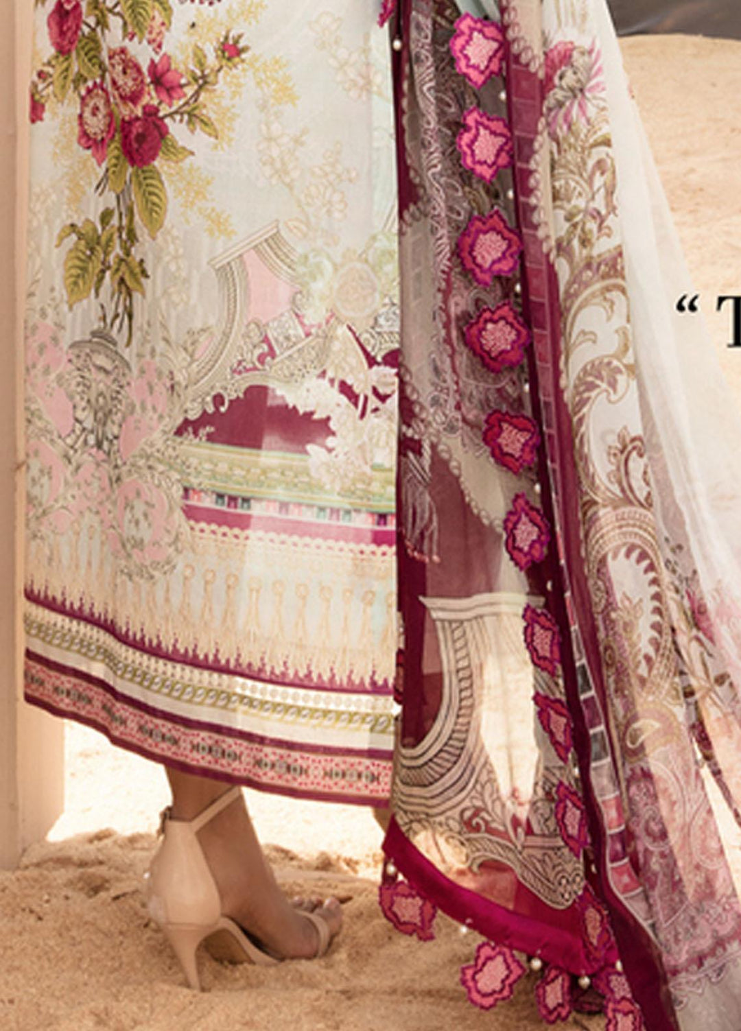 Noor by Saadia Asad Embroidered Lawn Suits Unstitched 3 Piece SA21NL 1B - Luxury Collection