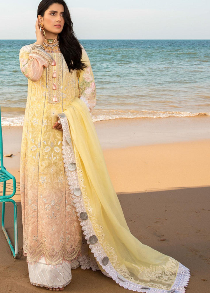 Noor by Saadia Asad Embroidered Lawn Suits Unstitched 3 Piece SA21NL 2A - Luxury Collection