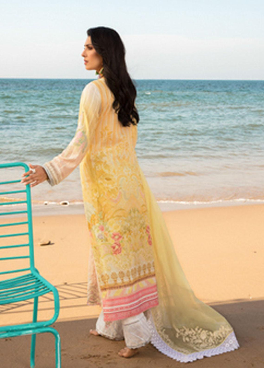 Noor by Saadia Asad Embroidered Lawn Suits Unstitched 3 Piece SA21NL 2A - Luxury Collection