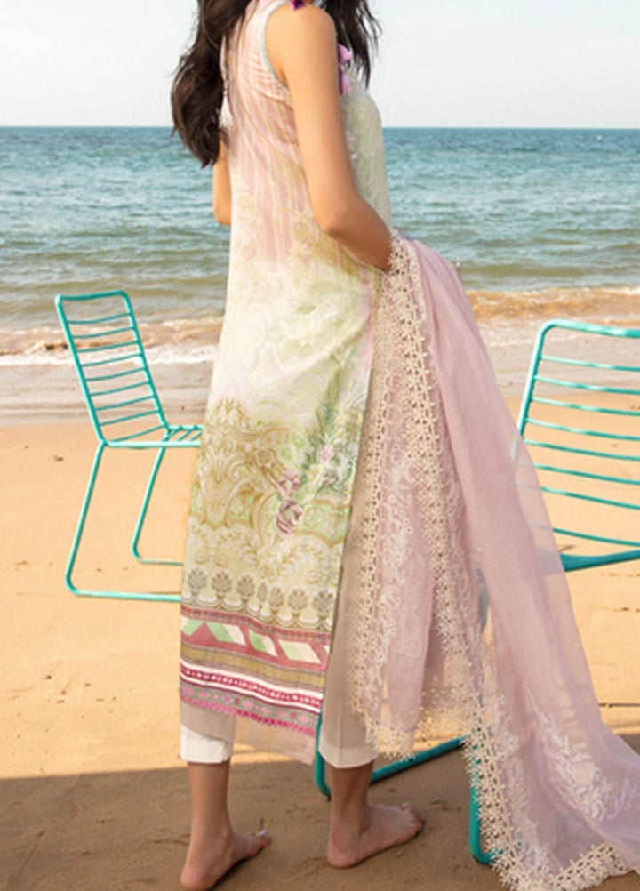 Noor by Saadia Asad Embroidered Lawn Suits Unstitched 3 Piece SA21NL 2B - Luxury Collection