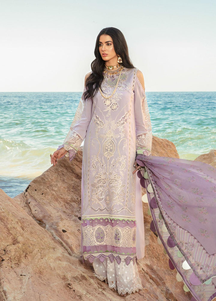 Noor by Saadia Asad Embroidered Lawn Suits Unstitched 3 Piece SA21NL 4B - Luxury Collection