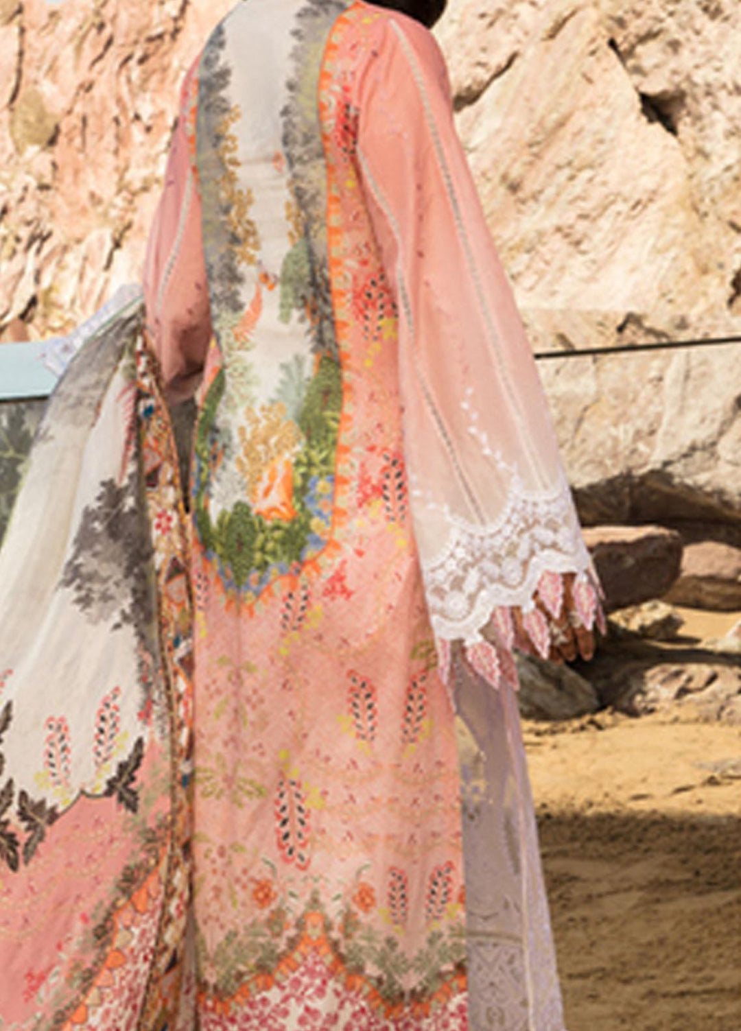 Noor by Saadia Asad Embroidered Lawn Suits Unstitched 3 Piece SA21NL 6B - Luxury Collection