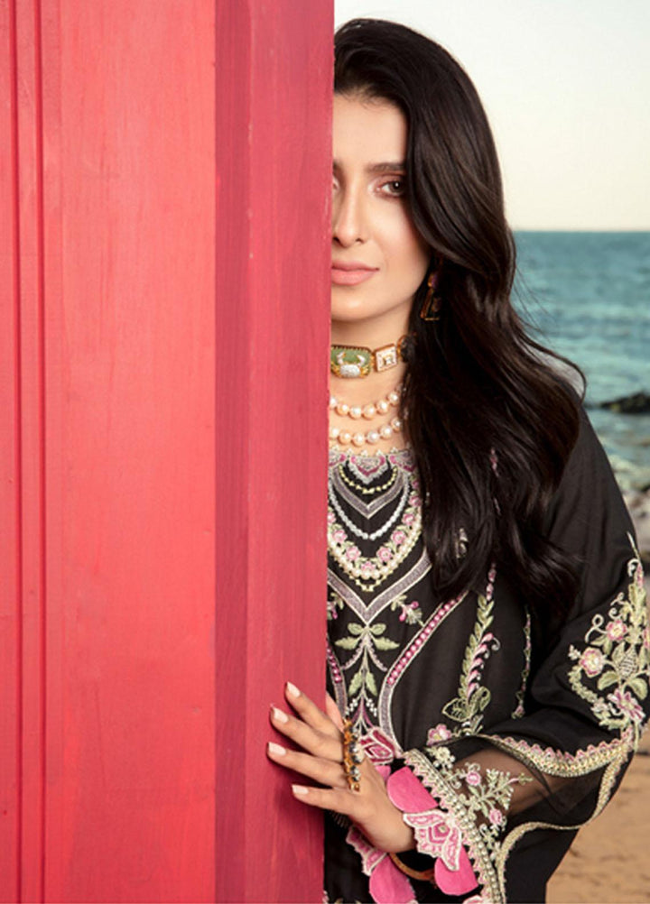 Noor by Saadia Asad Embroidered Lawn Suits Unstitched 3 Piece SA21NL 8B - Luxury Collection