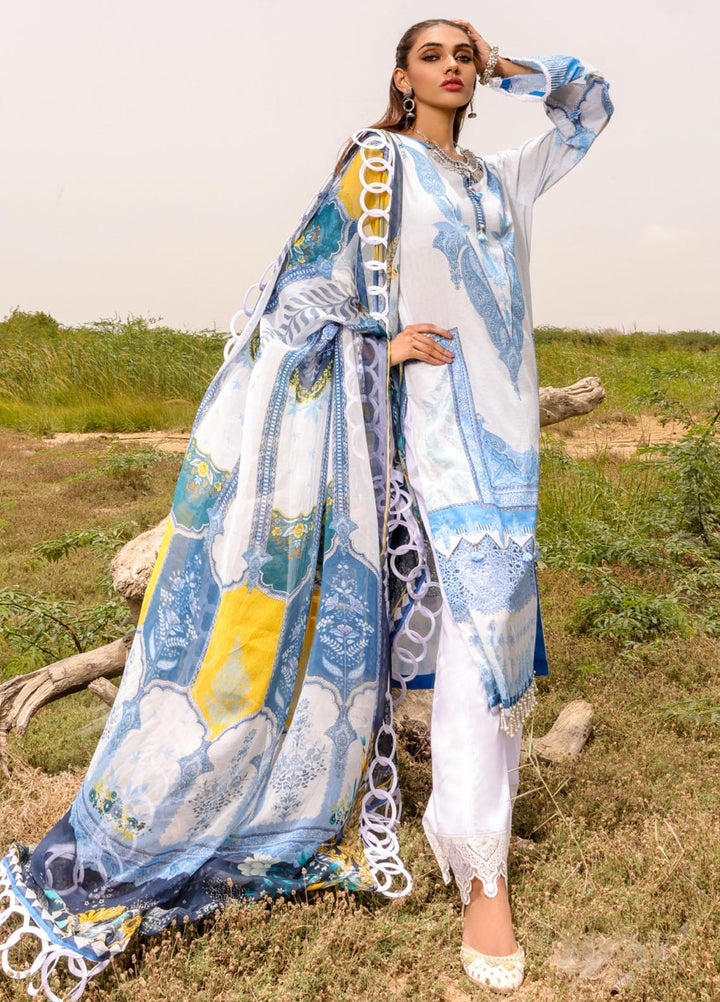 Noor Rani by Daud Abbas Printed Lawn Suits Unstitched 3 Piece DA22NR-2 D-1013 Naveen - Summer Collection